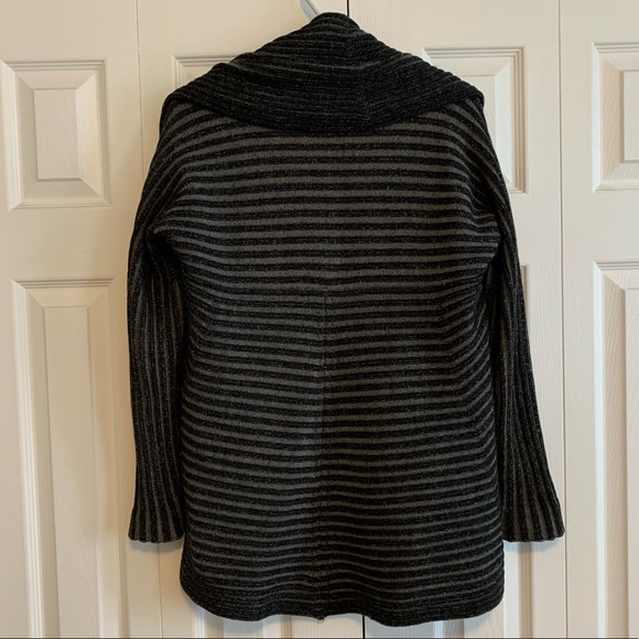 Grey-blue Cowl Neck Cardigan - Picture 2 of 3